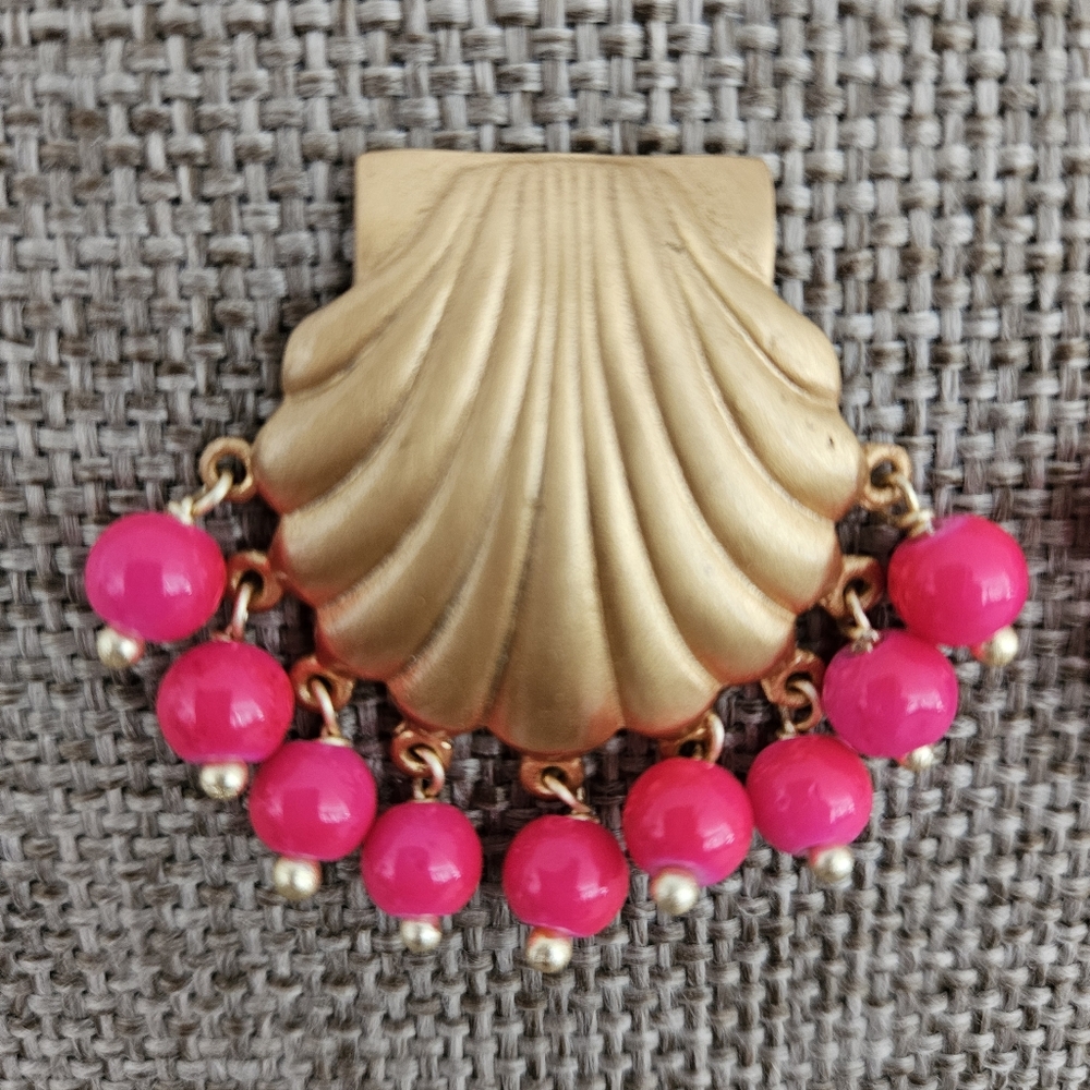 Lisi Lerch Golden Clamshell Earrings - Picture 2 of 3